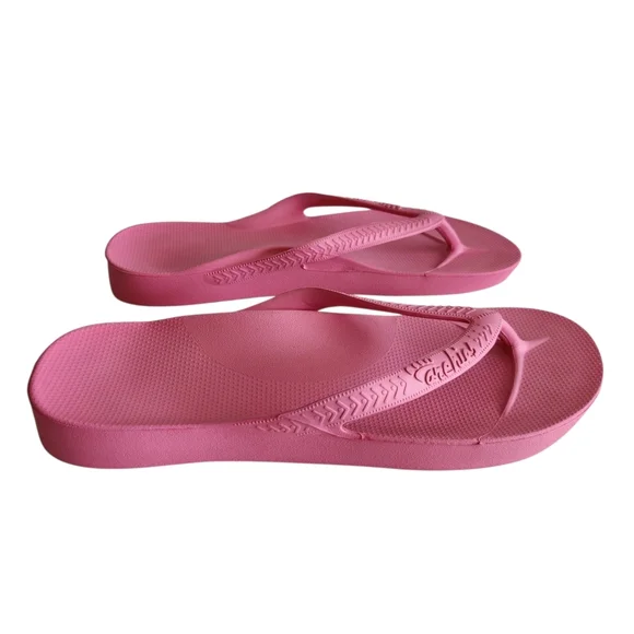 Archies Arch Support Thong Flip Flops Sandal Hot Pink US Men 9 Women 10 New - Picture 5 of 12